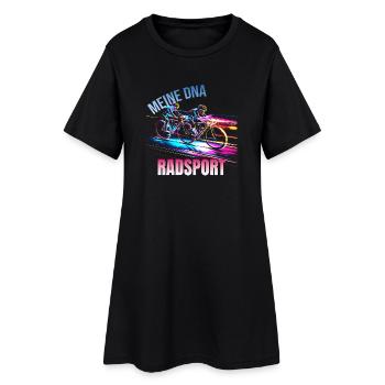 Meine DNA - Radsport - Frauen T-Shirt-Kleid - Schwarz - Vorne