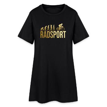 Evolution Radsport - Frauen T-Shirt-Kleid - Schwarz - Vorne