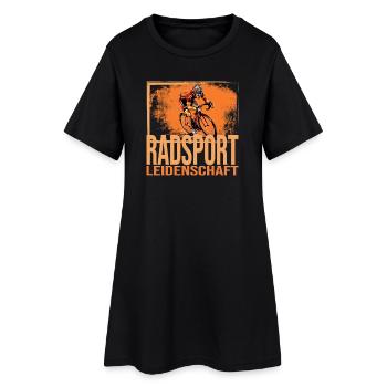Radsport Leidenschaft - Frauen T-Shirt-Kleid - Schwarz - Vorne