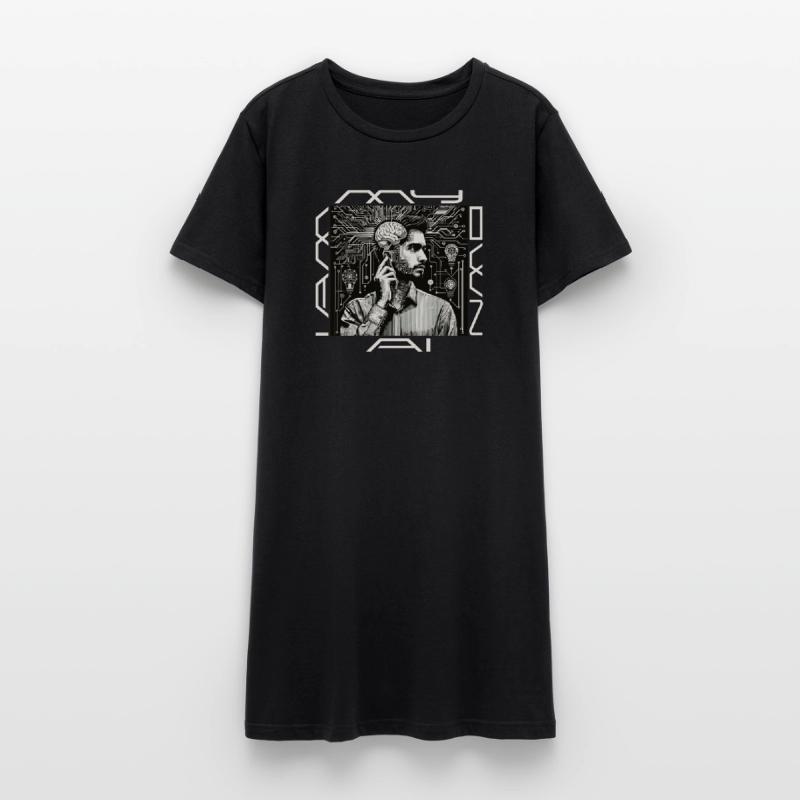 Headwork: Ghost meets code Women’s T-Shirt Dress