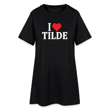 T-Shirt I love Tilde T-Shirt Geschenkidee - Frauen T-Shirt-Kleid - Schwarz - Vorne