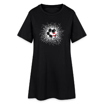 Fußball Österreich Ball Explosion Team Symbol icon - Frauen T-Shirt-Kleid - Schwarz - Vorne
