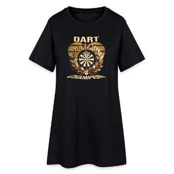 Dart Champion - Frauen T-Shirt-Kleid - Schwarz - Vorne