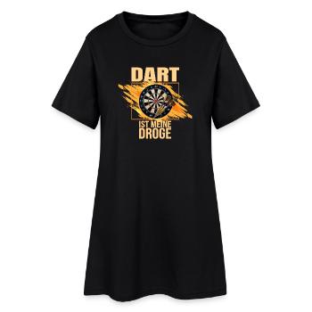 Dart ist meine Droge - Frauen T-Shirt-Kleid - Schwarz - Vorne