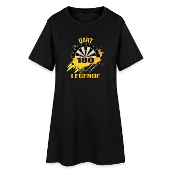 Dart Legende - 180 - Frauen T-Shirt-Kleid - Schwarz - Vorne