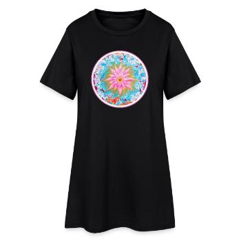 Gentle Souls Lotus - Sonja Ariel von Staden - Women’s T-Shirt Dress - black - Front