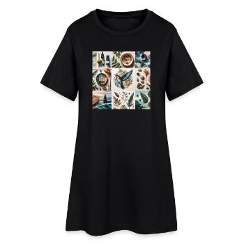 La nature dans l’art - Robe T-shirt Femme - noir - Devant