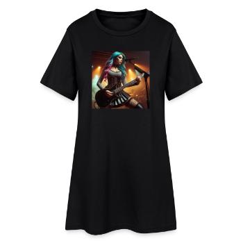 Heavy Metal für Frauen - Frauen T-Shirt-Kleid - Schwarz - Vorne