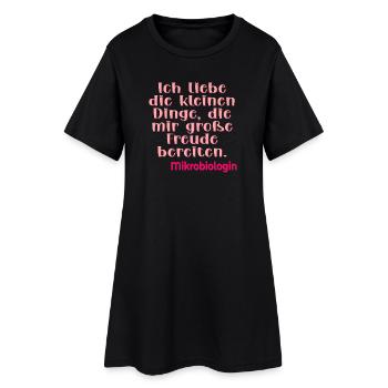 MIKROBIOLOGIN - Frauen T-Shirt-Kleid - Schwarz - Vorne
