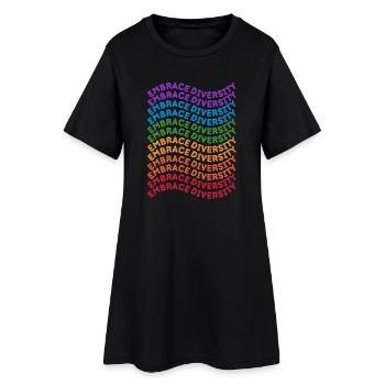 Embrasser la diversité - Robe T-shirt Femme - noir - Devant