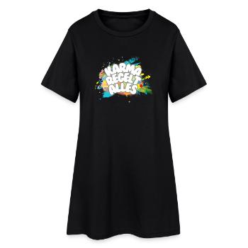 Karma regelt Alles - Frauen T-Shirt-Kleid - Schwarz - Vorne
