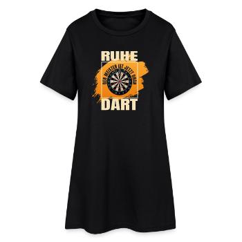 Ruhe Der Meister ist jetzt dran - Dart - Frauen T-Shirt-Kleid - Schwarz - Vorne