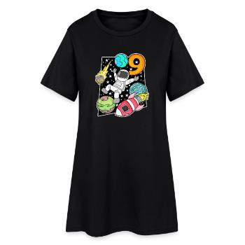 Astronaute - 9e anniversaire garçon - Robe T-shirt Femme - noir - Devant