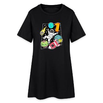 1 an - inscription à l’école - Robe T-shirt Femme - noir - Devant