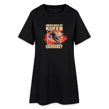Adrenalinkick auf Kufen - Eishockey - Frauen T-Shirt-Kleid - Schwarz - Vorne