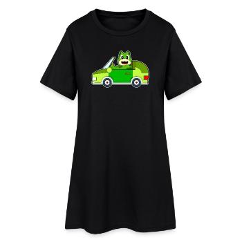 Voiture grenouille - Robe T-shirt Femme - noir - Devant