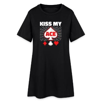 Déclaration de jeu de casino de jeu de cartes de poker - Robe T-shirt Femme - noir - Devant