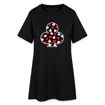 Casino Gamble Poker Win Jeu de cartes de poker - Robe T-shirt Femme - noir - Devant