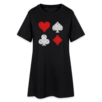 Jeux d’argent Roulette Loterie Poker Jeux d’argent Casino - Robe T-shirt Femme - noir - Devant