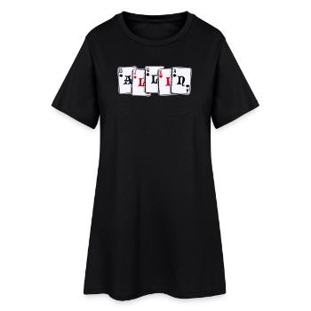 Poker Casino Jeu de cartes Jeux d’argent Poker Loterie - Robe T-shirt Femme - noir - Devant