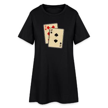Jeux de cartes Jeux de hasard Casino Poker Jeux de hasard Poker - Robe T-shirt Femme - noir - Devant