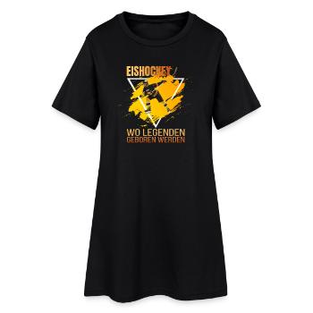 Eishockey - Wo Legenden geboren werden - Frauen T-Shirt-Kleid - Schwarz - Vorne