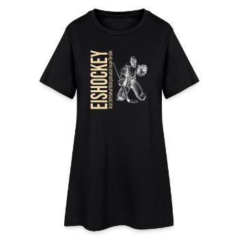 Wo die Schlittschuhe die Melodie spielen... - Frauen T-Shirt-Kleid - Schwarz - Vorne
