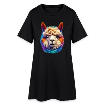 Alpaga - Robe T-shirt Femme - noir - Devant