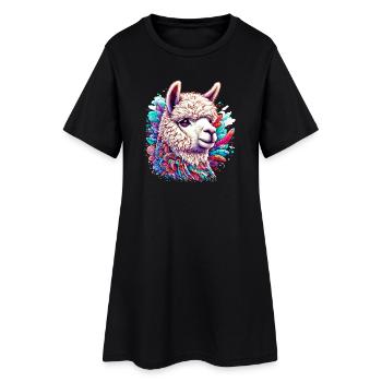Alpaca - Women’s T-Shirt Dress - black - Front