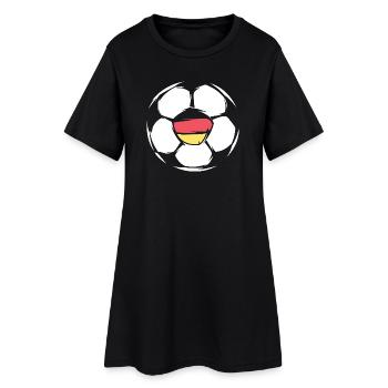 Team Deutschland Fußball Illustration Ball Symbol - Frauen T-Shirt-Kleid - Schwarz - Vorne