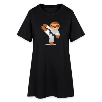 CHILDREN'S KARATE - JUDO SLOTHS - Women’s T-Shirt Dress - black - Front
