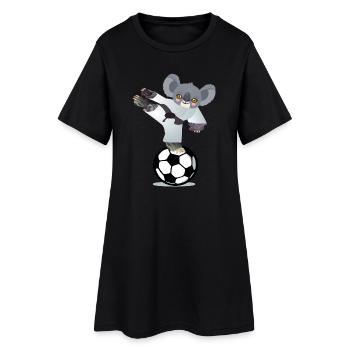 FUSSBALLSPIELER, JUDO-KARATE-ATHLET - Frauen T-Shirt-Kleid - Schwarz - Vorne