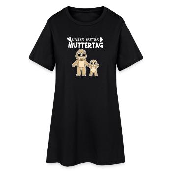 Fête des mères - Premier cadeau pour la fête des mères - Robe T-shirt Femme - noir - Devant