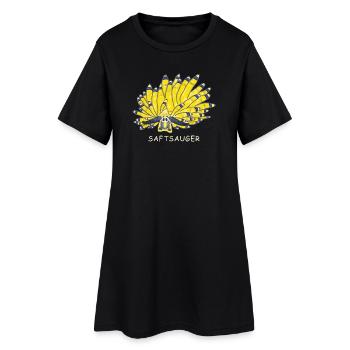 Saftsauger, Meeresschnecke Costasiella sp.01 - Frauen T-Shirt-Kleid - Schwarz - Vorne