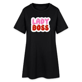 Design Women's Lady Motivating T-Shirt - Women’s T-Shirt Dress - black - Front