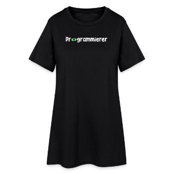 Programmeur, Geek, Script, Code, Nerd - Robe T-shirt Femme - noir - Devant