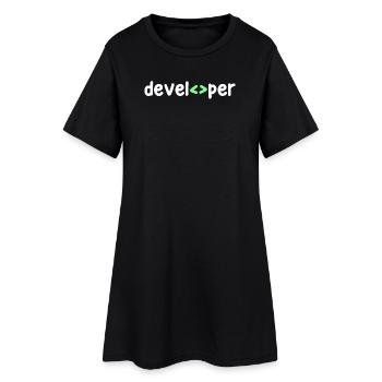 Developer Code Skripting Debug Informatik Geek - Frauen T-Shirt-Kleid - Schwarz - Vorne