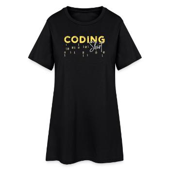 Coden Statement Développeur Programmeur Scripting - Robe T-shirt Femme - noir - Devant