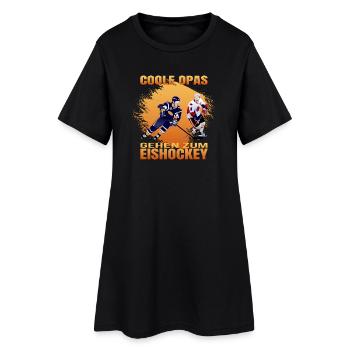 Coole Opas gehen zum Eishockey - Frauen T-Shirt-Kleid - Schwarz - Vorne