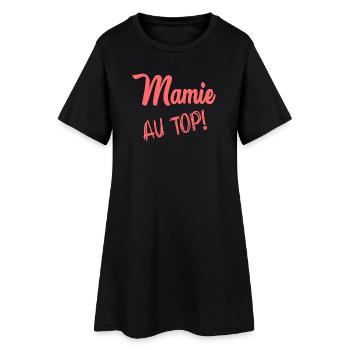 MAMIE. FÊTE DES MÈRES - Robe T-shirt Femme - noir - Devant