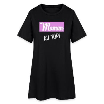 MAMAN. FÊTE DES MÈRES - Robe T-shirt Femme - noir - Devant
