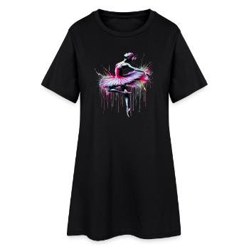 Danseuse de ballet avec tutu - Robe T-shirt Femme - noir - Devant
