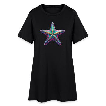 Étoile de mer - Robe T-shirt Femme - noir - Devant