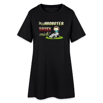 Les tondeuses à gazon robotisées tuent les hérissons - Robe T-shirt Femme - noir - Devant