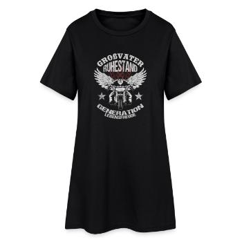 Großvater Ruhestand Motorrad - Frauen T-Shirt-Kleid - Schwarz - Vorne