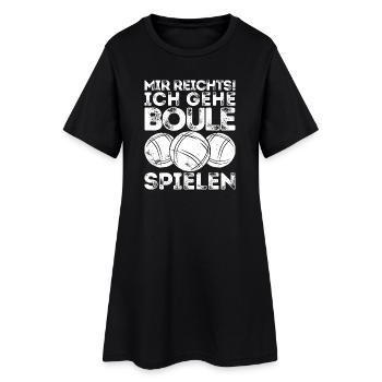 J’en ai assez! Je joue à la pétanque ! Bouler Pétanque - Robe T-shirt Femme - noir - Devant