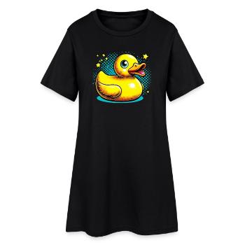 Caneton Canard Canard - Robe T-shirt Femme - noir - Devant