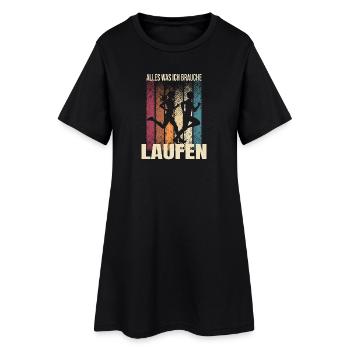 Alles was ich brauche - Laufen - Frauen T-Shirt-Kleid - Schwarz - Vorne