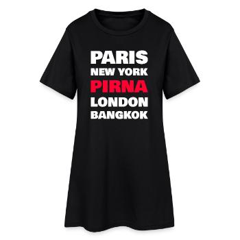 Chemise Pirna – Petites villes contre métropoles du monde - Robe T-shirt Femme - noir - Devant