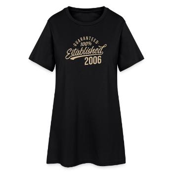 100% Established in 2006 - Women’s T-Shirt Dress - black - Front